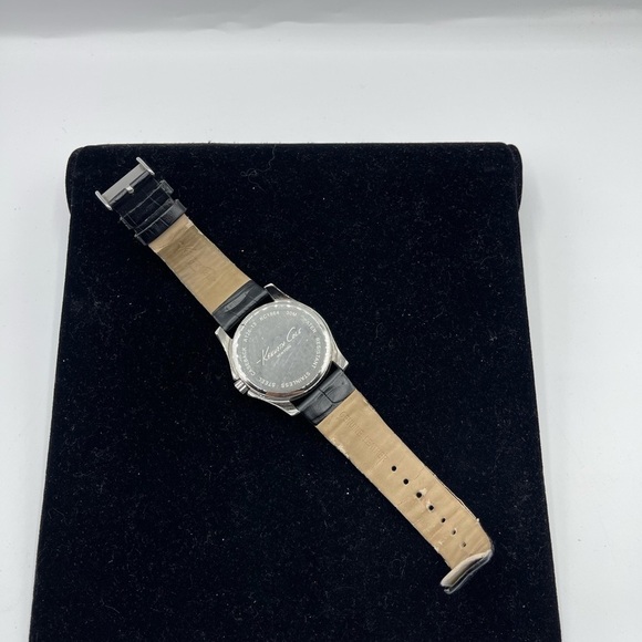 KENNETH Cole Watch Men Leather Wristwatch - Picture 3 of 4